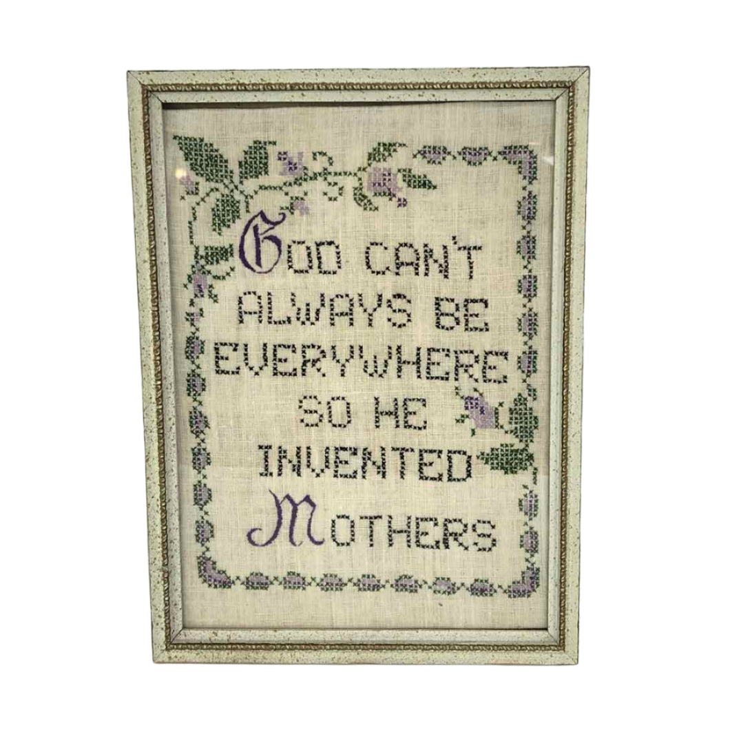 God Invented Mothers Needlepoint