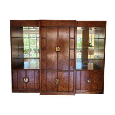 Chinoiserie Burl Wall Unit