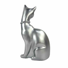 Load image into Gallery viewer, Silver Cat Statue