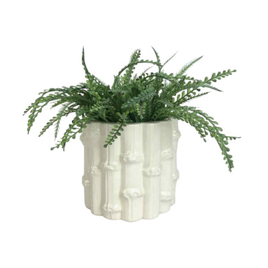 Faux Bamboo Pottery Planter