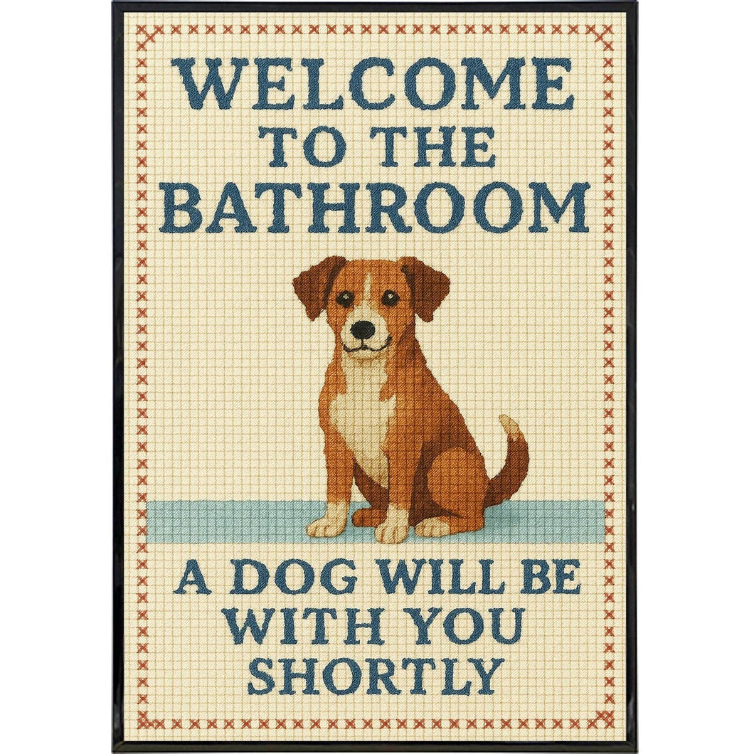 Bathroom Dog Print