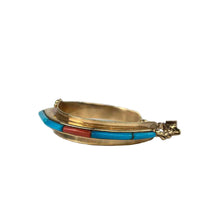 Load image into Gallery viewer, Gold, Turquoise &amp; Coral Bracelet