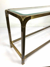 Load image into Gallery viewer, Brass &amp; Glass Sofa Table