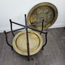 Load image into Gallery viewer, Folding Brass Tray Table