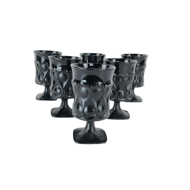 Noritake Black Glass Goblets
