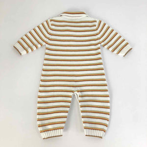 Striped Baby Sweater Romper