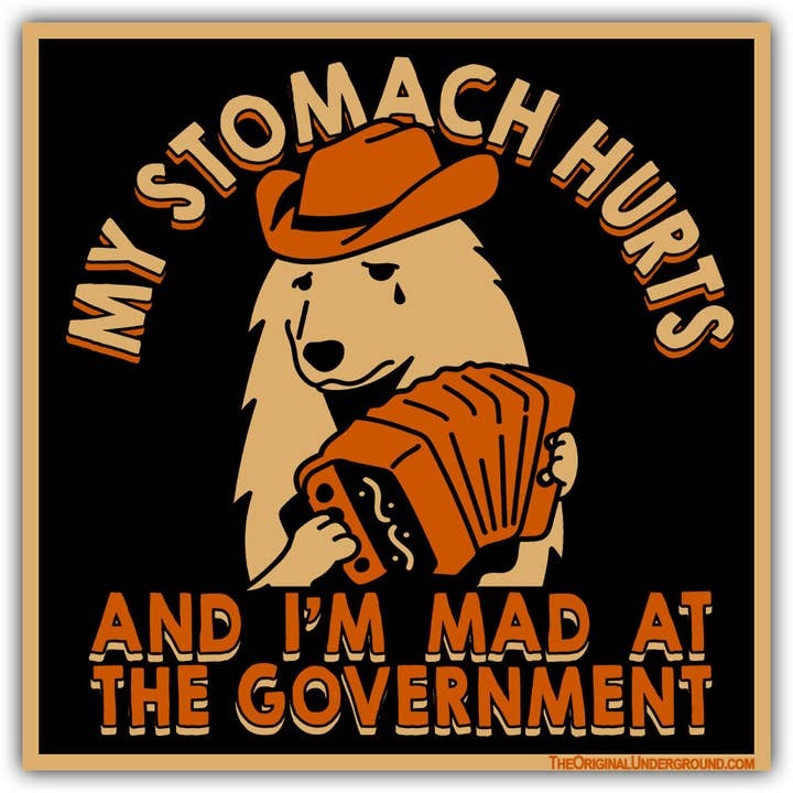 My Stomach Hurts Sticker