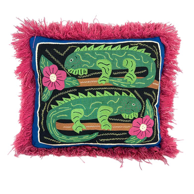 Mola Iguanas Pillow