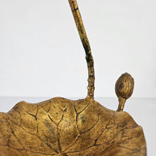 Load image into Gallery viewer, Gold Metal Lotus Candleholder