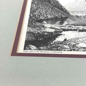 River Canyon Ink Drawing Print