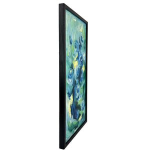 Abstract Blue Floral Painting