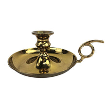 Load image into Gallery viewer, Brass Chamberstick Candleholder