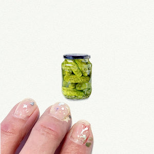 Pickle Jar Miniature Watercolor Print