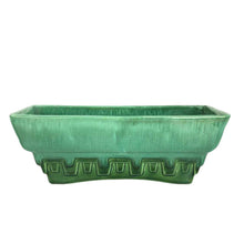 Load image into Gallery viewer, Green Geometric Pottery Planter