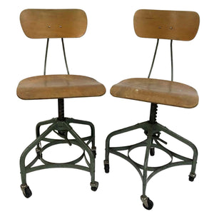 Industrial Drafting Stool Chair