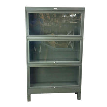Load image into Gallery viewer, Gray Metal Barrister Bookcase