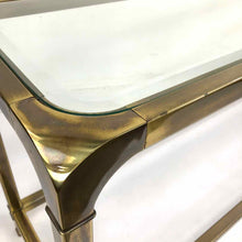 Load image into Gallery viewer, Brass &amp; Glass Sofa Table
