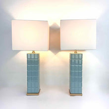 Load image into Gallery viewer, Modern Blue Grid Lamps