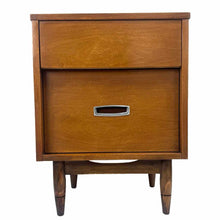 Load image into Gallery viewer, Modern Walnut Nightstand