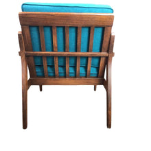 Load image into Gallery viewer, Mid-Century Teal Wooden Chair