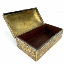 Load image into Gallery viewer, Engraved Brass Peacock Box