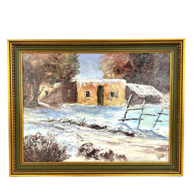 Winter Adobe House Painting