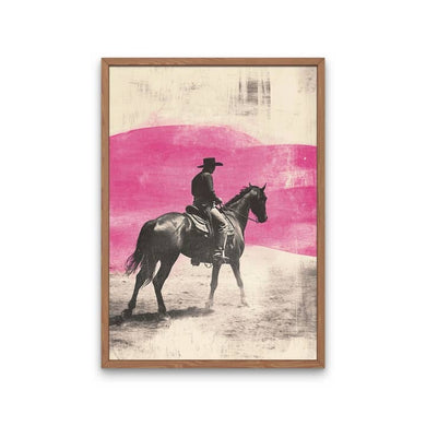 Pink Cowboy Horse Print