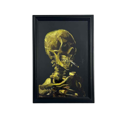 Skull Smoking Framed Print