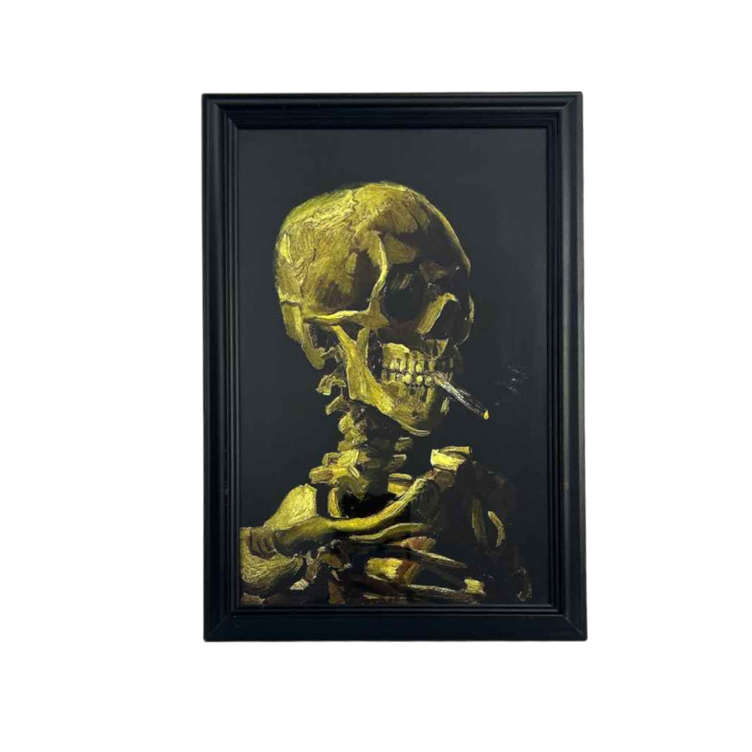 Skull Smoking Framed Print