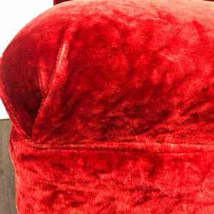 Crushed Red Velvet Chair