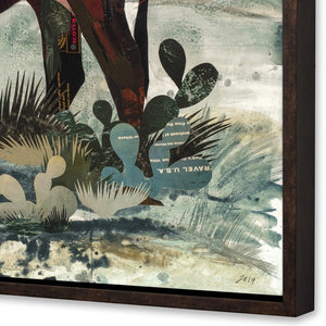 Pumpjack Longhorn Canvas Print
