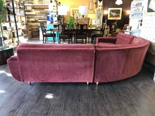 Load image into Gallery viewer, Modern Maroon Velvet Sofa