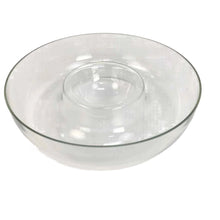 Load image into Gallery viewer, Glass Chip &amp; Dip Serving Bowl