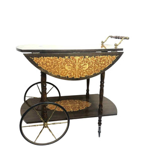 Italian Inlaid Bar Cart