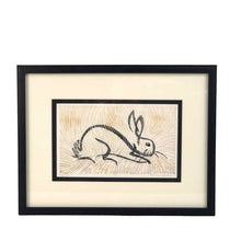 Load image into Gallery viewer, Hare Modern Woodblock Print