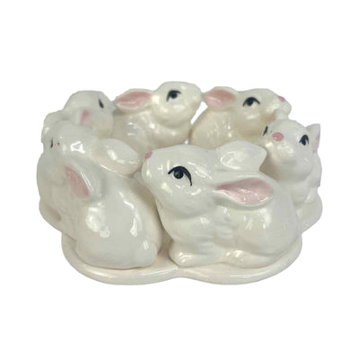 Ceramic Rabbits Candleholder