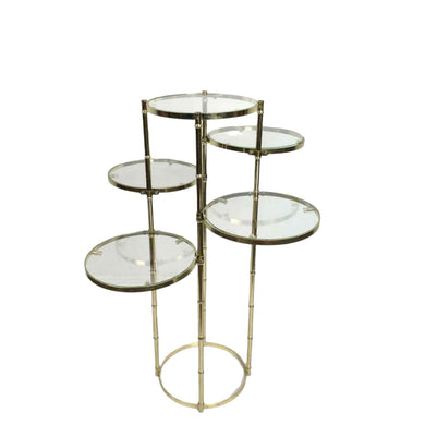 Gold Faux Bamboo Plant Stand