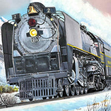 Load image into Gallery viewer, Winter Train Landscape Painting