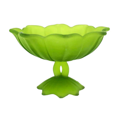 Green Compote Lotus Bowl