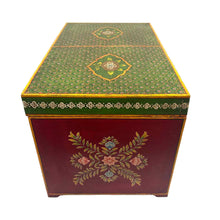 Load image into Gallery viewer, Hand Painted Wooden Trunk