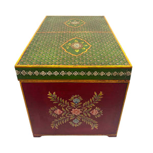 Hand Painted Wooden Trunk