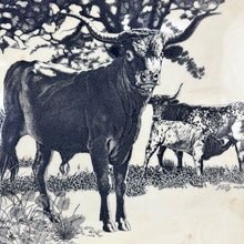 Load image into Gallery viewer, Longhorns &amp; Cactus Marble Etching