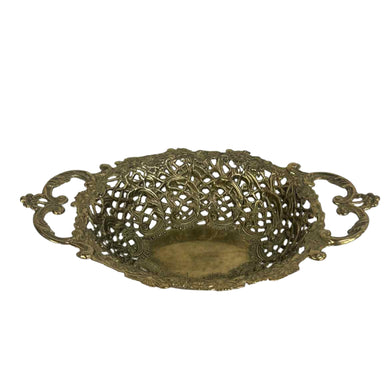 Ornate Brass Cutout Bowl