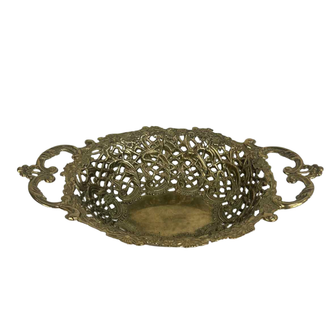 Ornate Brass Cutout Bowl