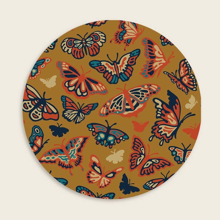 Round Butterflies Sticker