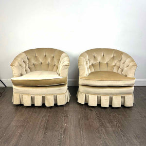 Beige Velvet Chairs