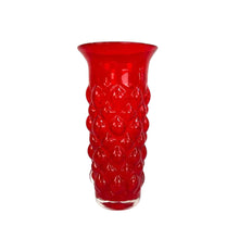 Load image into Gallery viewer, Red Bubble Glass Vase