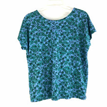 Load image into Gallery viewer, Blue &amp; Green Floral Blouse