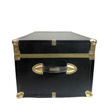Load image into Gallery viewer, Black &amp; Gold Foot Locker Trunk