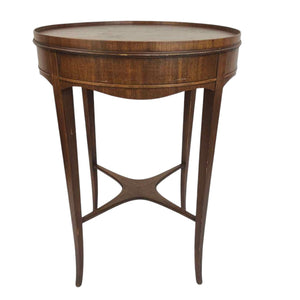 Round Mahogany End Table